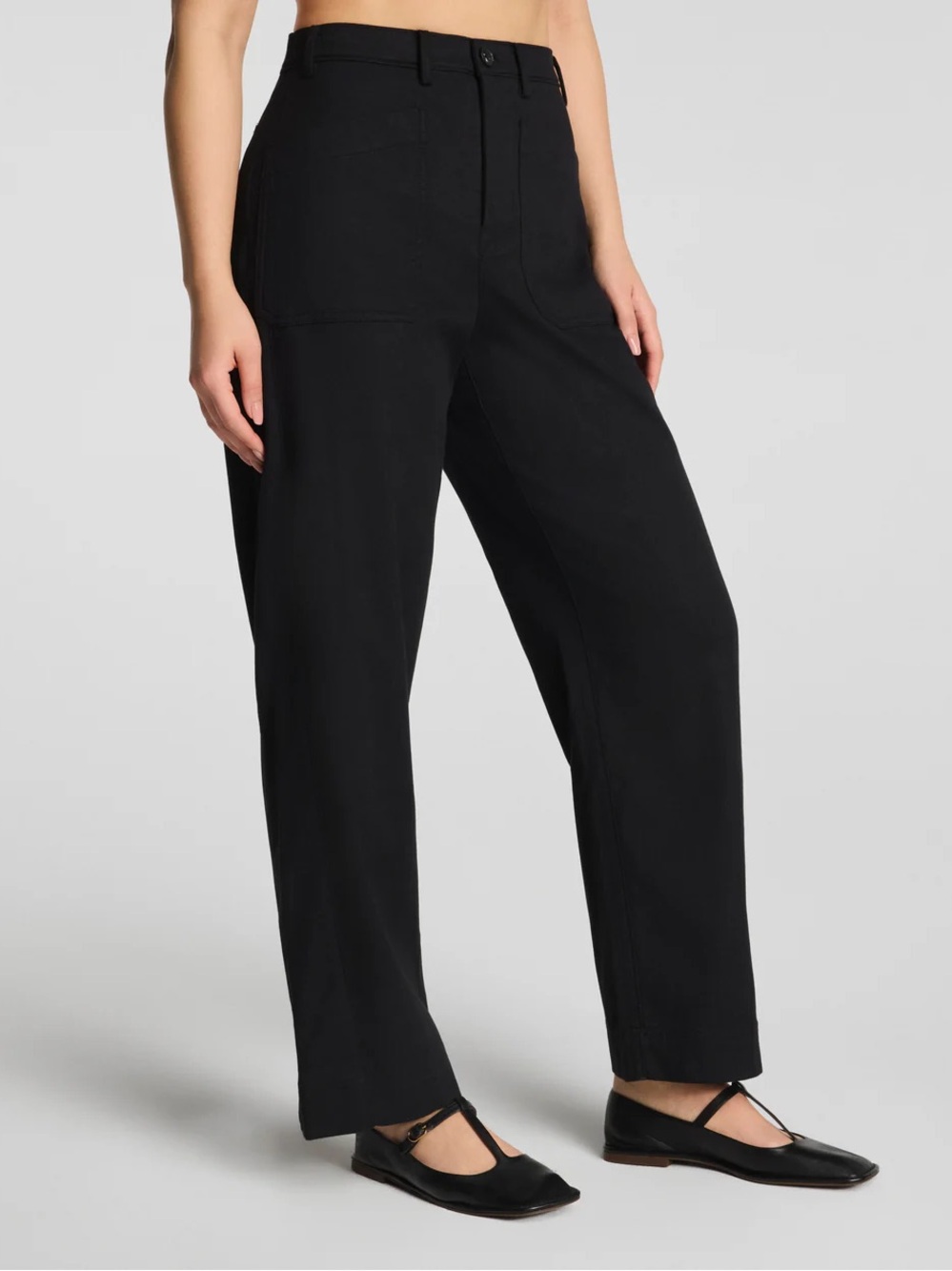SPANXsupersmooth Barrel Leg Stretch Twill Utility Pants with Patch Pockets